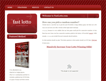 Tablet Screenshot of fastlotto.com